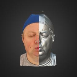 3D head scan of emotions and phonemes - Vaclav